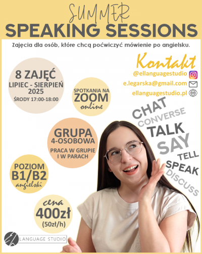 Summer Speaking Sessions – ulotka Summer Speaking Sessions - ulotka